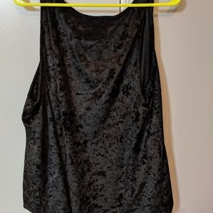 Rue 21 Plus Black Velvet Tank Top 3X